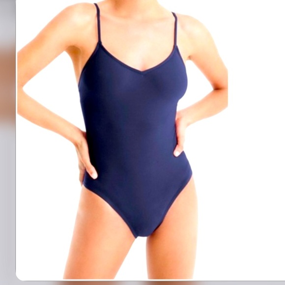 J Crew Factory Swim Nwot J Crew Navy Ballet One Piece Swimsuit Poshmark
